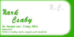 mark csaby business card