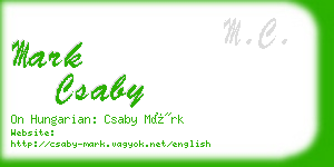 mark csaby business card